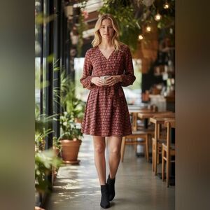 Express Women V-neck Dress Size L